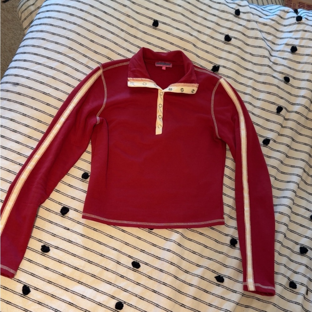 Red Shirt with White Accents